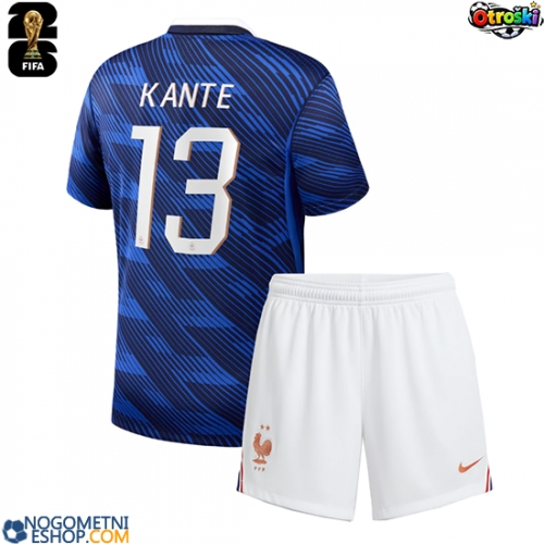Otroški Nogometni dresi Francija Kante #13 Domači SP 2026 Kratek Rokav (+ Kratke hlače)